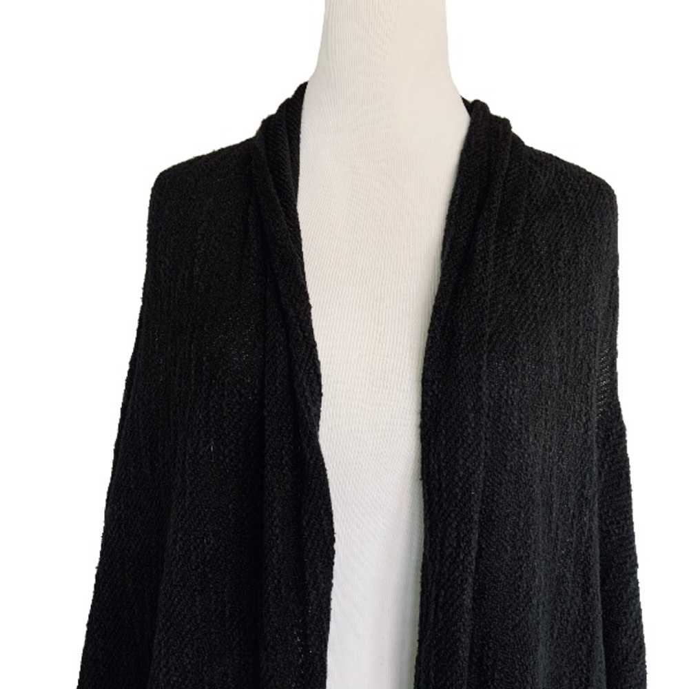 Nemphe black open cardigan, sweater one size - Picture 5 of 6